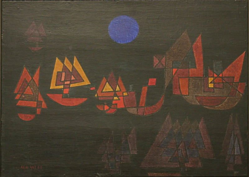 Schepen in het donker - Paul Klee