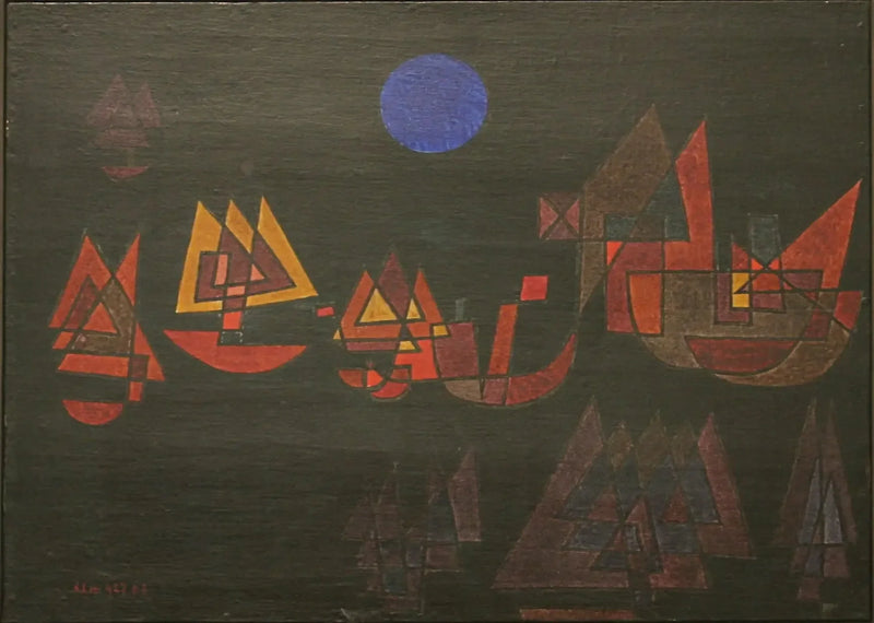 Schepen in het donker - Paul Klee