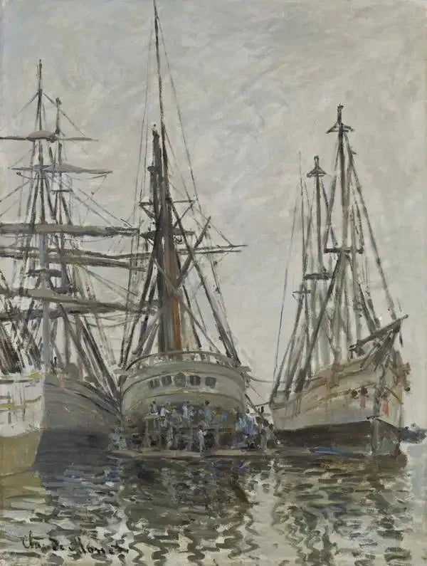 Schepen in reparatie - Claude Monet