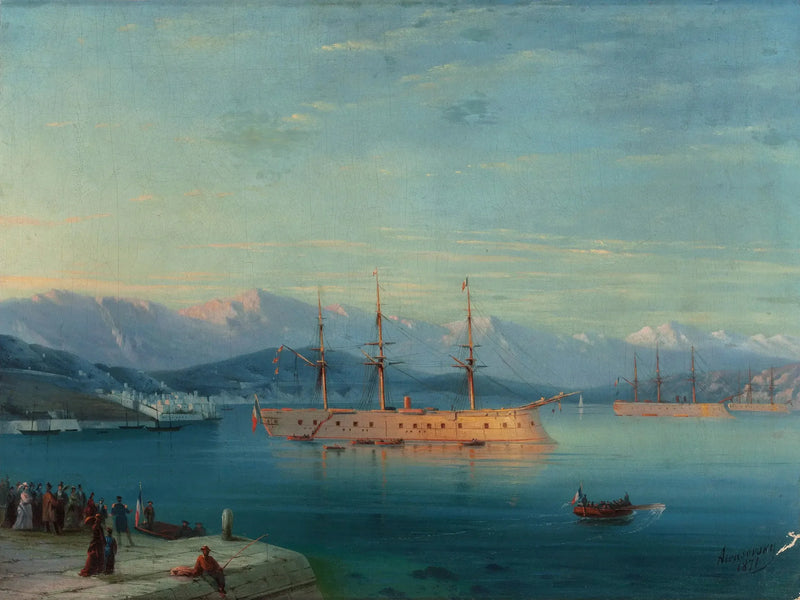 Franse schepen vertrekkend uit de Zwarte Zee - Ivan Aïvazovski

Source:
Navires français au départ de la mer Noire - Ivan Aïvazovski