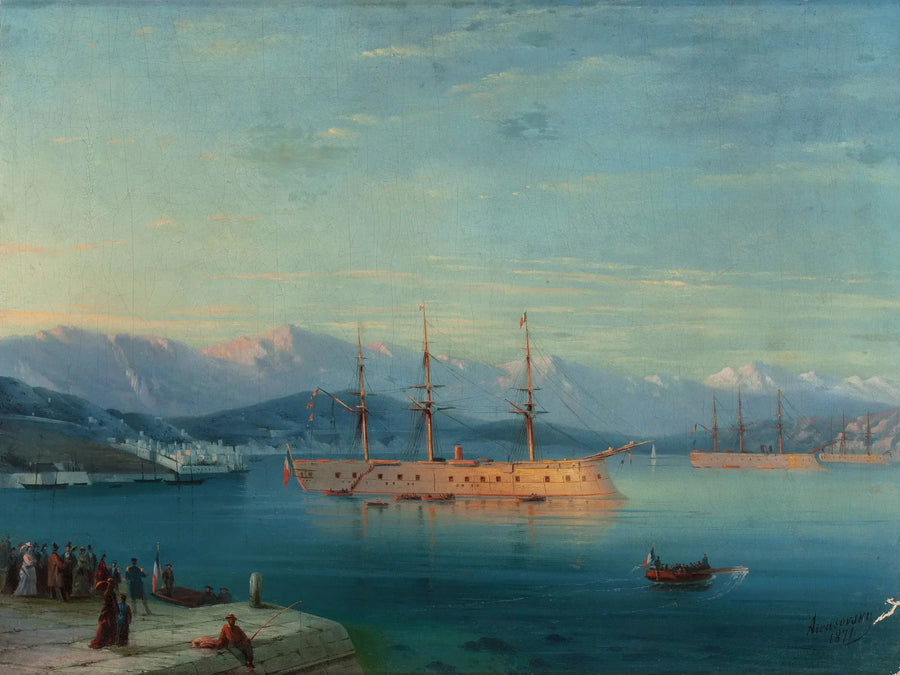 Franse schepen vertrekkend uit de Zwarte Zee - Ivan Aïvazovski

Source:
Navires français au départ de la mer Noire - Ivan Aïvazovski