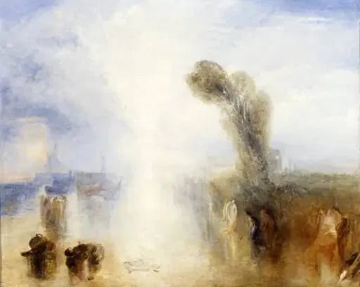 Neapolitaanse Vissersmeisjes Verrast Tijdens het Badderen bij Maanlicht - J. M. W. Turner