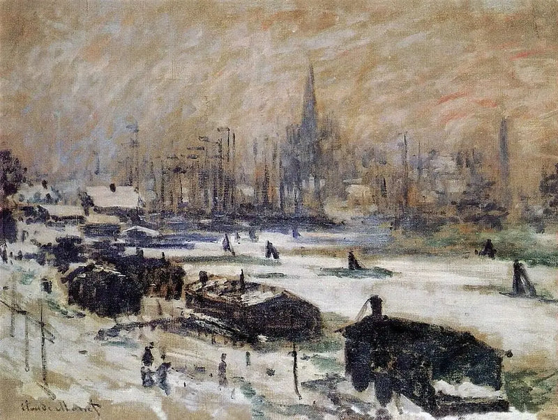 Sneeuw in Amsterdam - Claude Monet