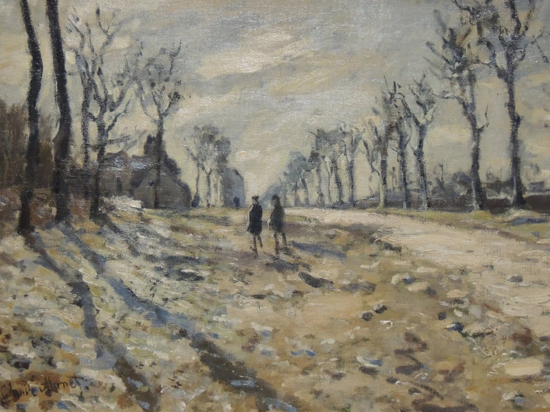 Sneeuw bij zonsondergang - Claude Monet