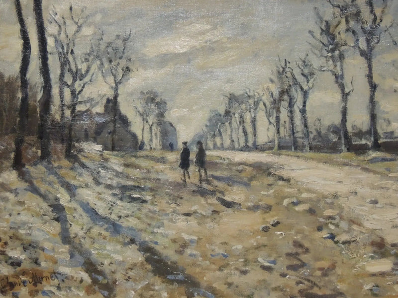 Sneeuw bij zonsondergang - Claude Monet