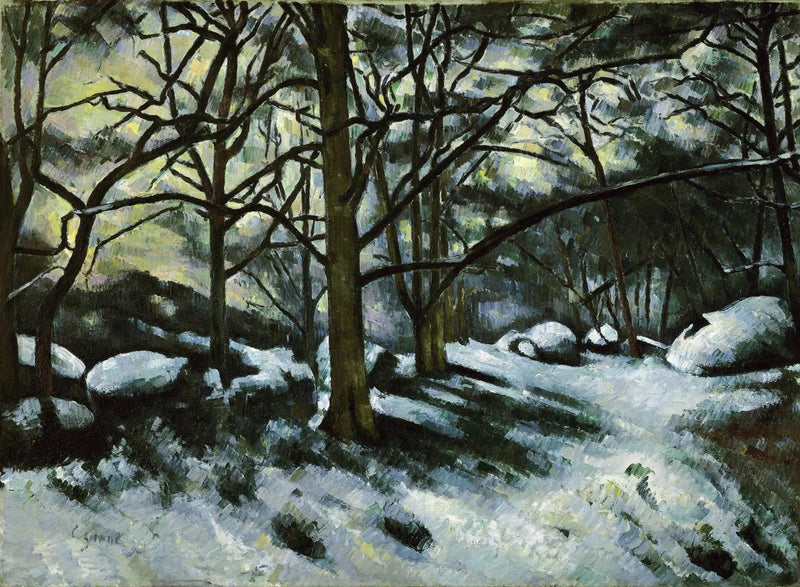Smeltende sneeuw in Fontainebleau - Paul Cézanne