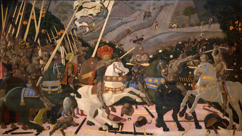 Niccolò Mauruzi da Tolentino aan het hoofd van zijn troepen - Paolo Uccello