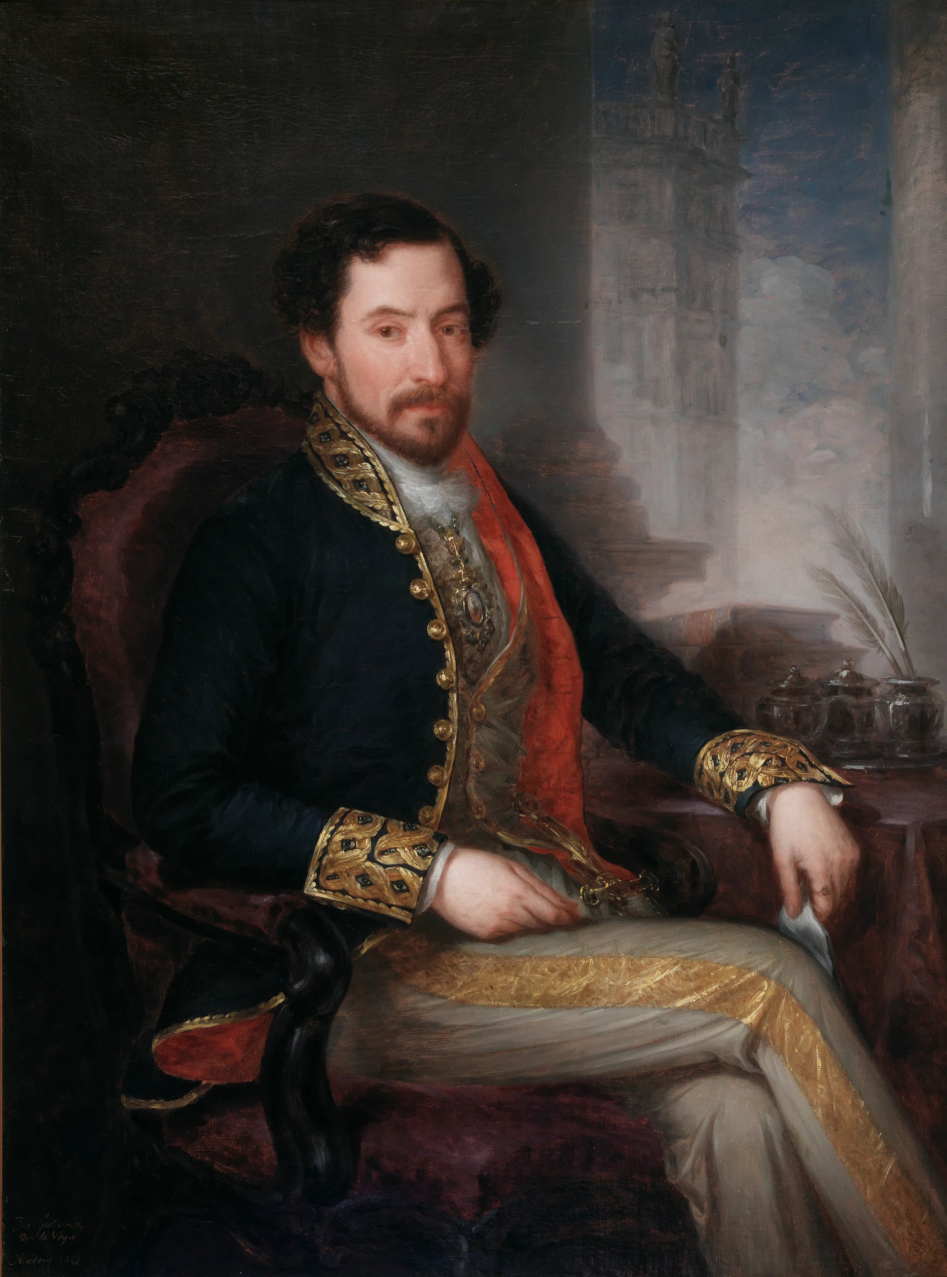 Nicomedes Pastor Díaz Ministre du Commerce, de l'Instruction et des Travaux publics - José Gutiérrez de la Vega