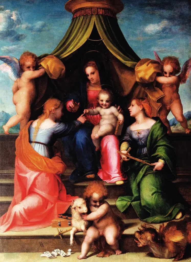 Mystieke huwelijken van Sint-Catharina van Alexandrië - Andrea del Sarto