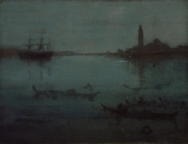 Nocturne in blauw en zilver: De lagune, Venetië - James Abbott McNeill Whistler