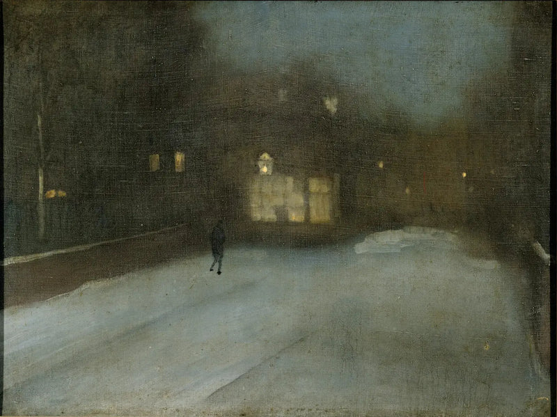 Nocturne in grijs en goud: Chelsea Snow - James Abbott McNeill Whistler