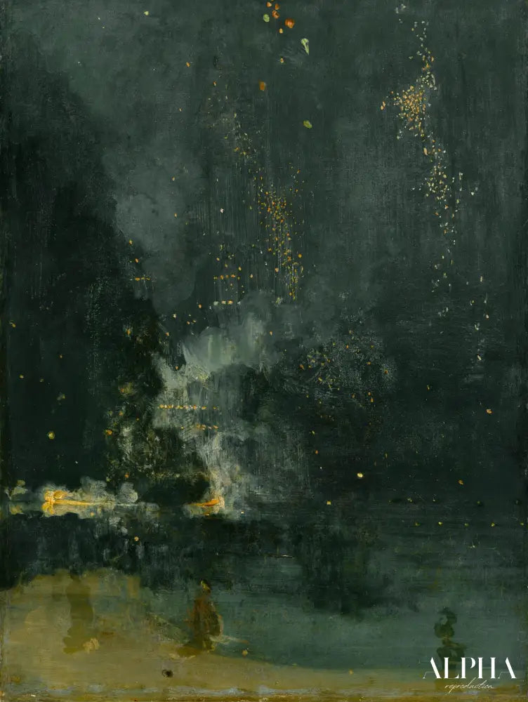 Nocturne en noir et or - La fusée qui tombe - James Abbott McNeill Whistler - Reproductions de tableaux et peintures haut de gamme