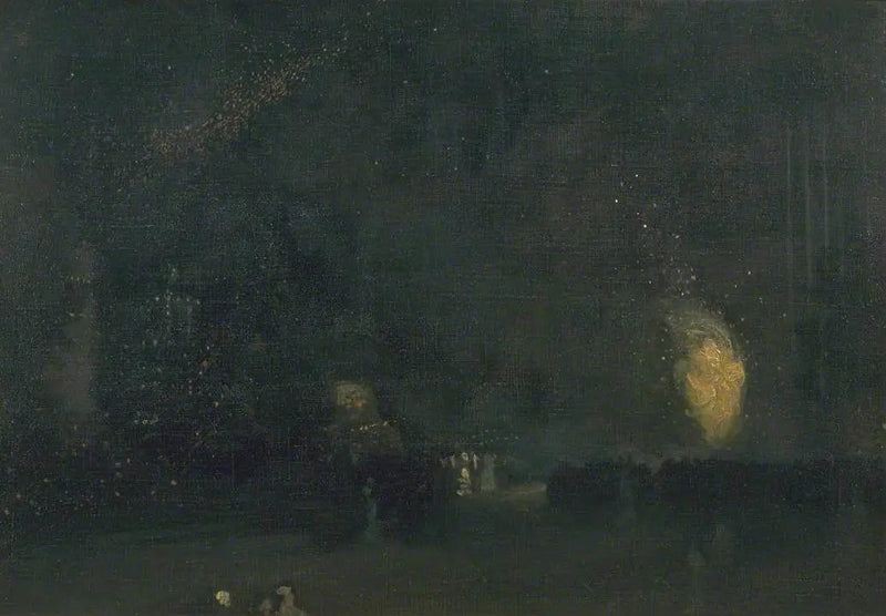 Nocturne: Zwart en Goud - Het Vuurwiel - James Abbott McNeill Whistler