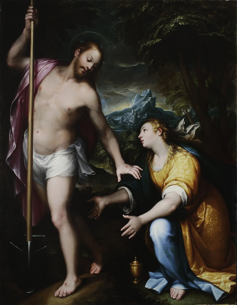 « Noli me tangere » – De opgestane Christus verschijnt aan Maria Magdalena (Johannes 20:14-17) - Denis Calvaert