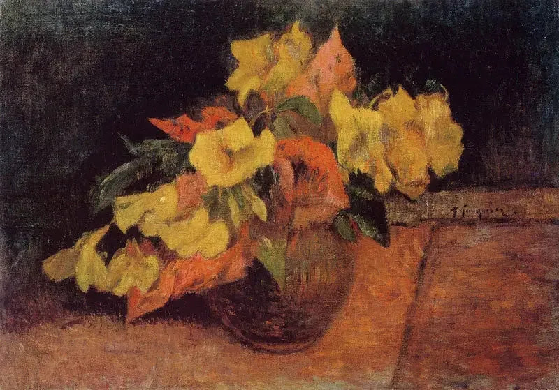 Œnothera's in een vaas - Paul Gauguin