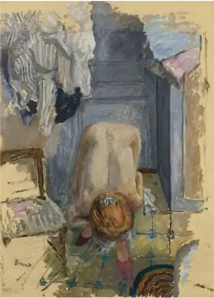 Nu Hurkend Voorover - Pierre Bonnard