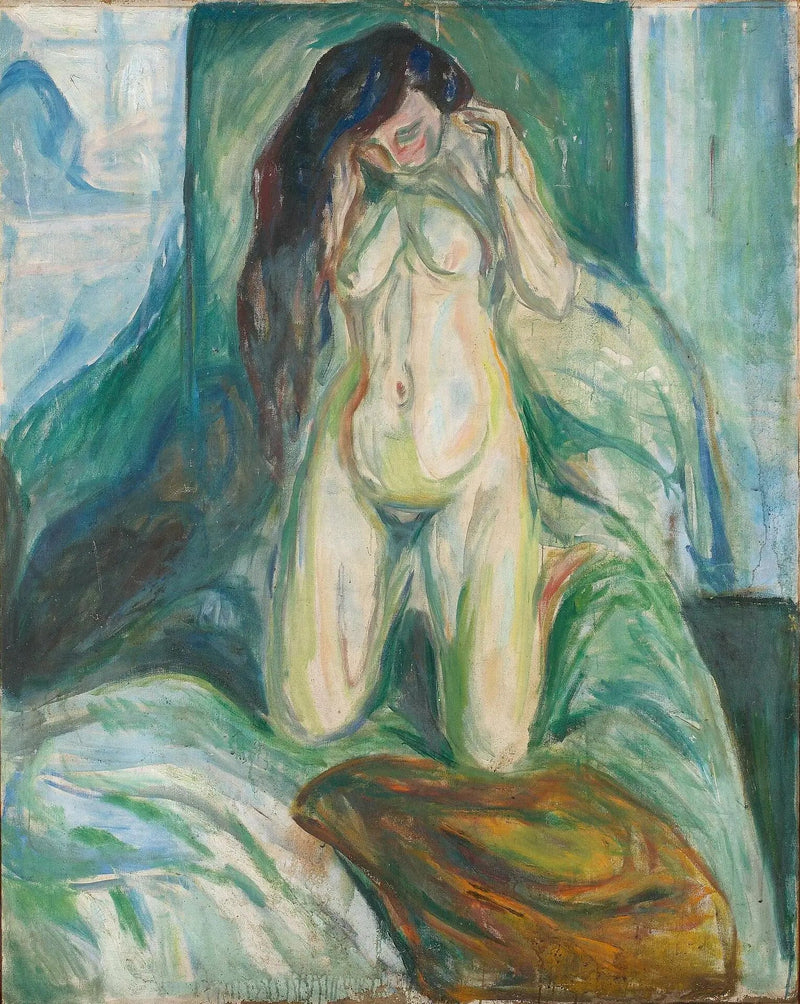 Nu knielend - Edvard Munch