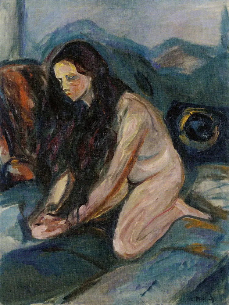 Nu knielend - Edvard Munch