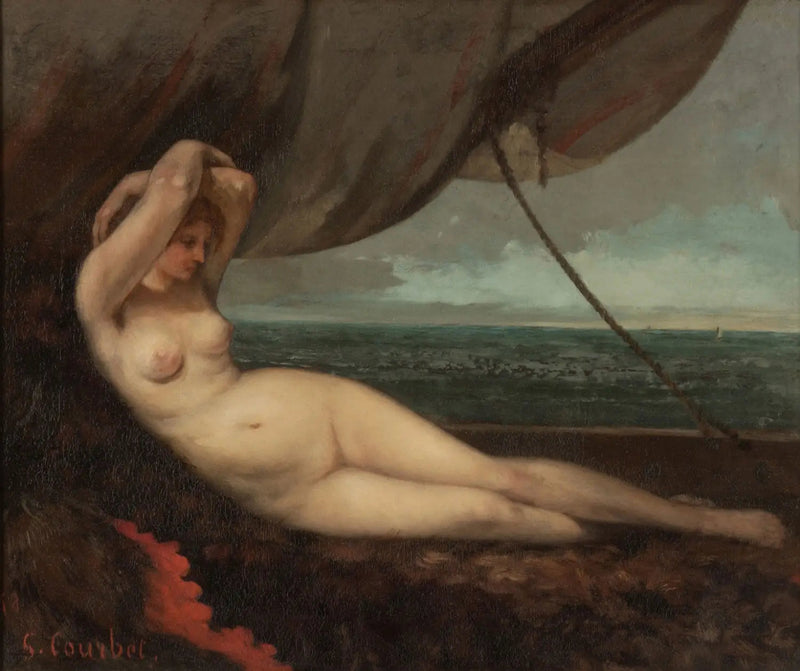 Nu languit aan de rand van de zee - Gustave Courbet
