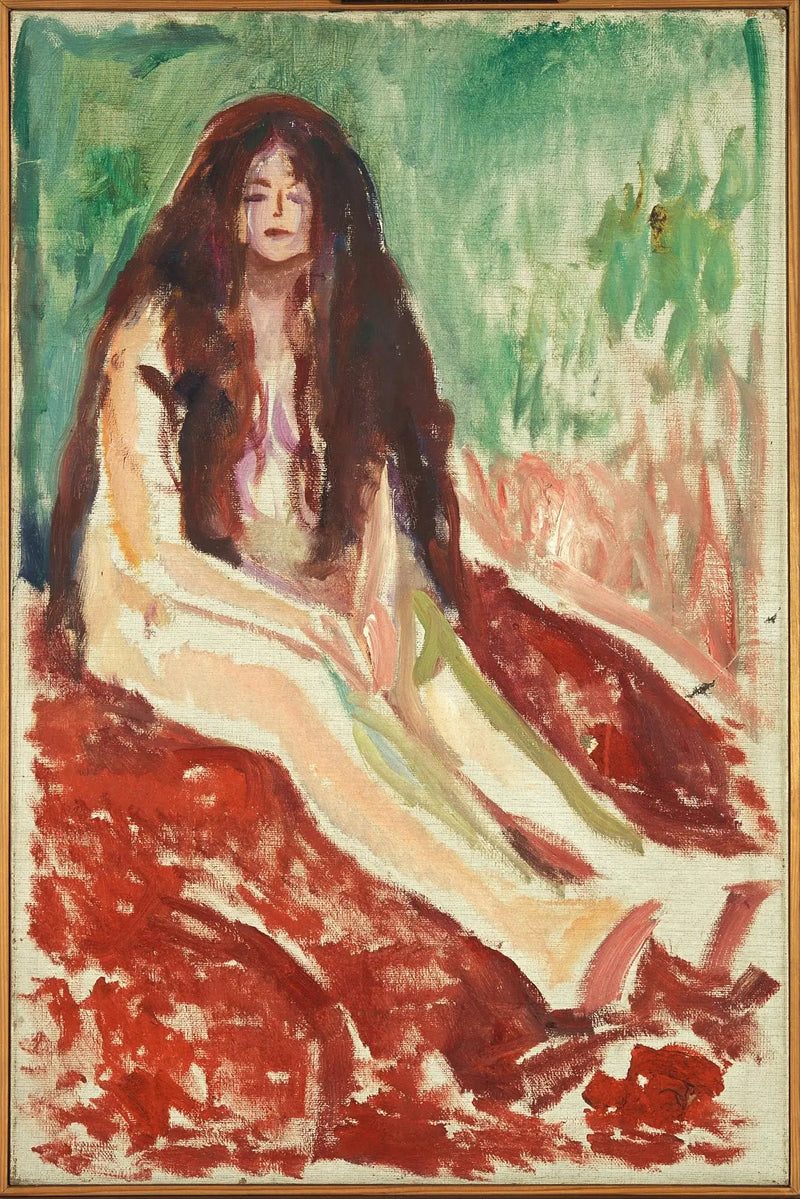 Nu zittend - Edvard Munch