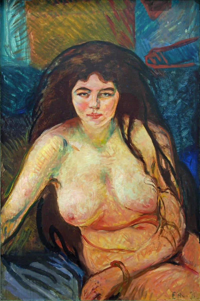 Nu zittend - Edvard Munch