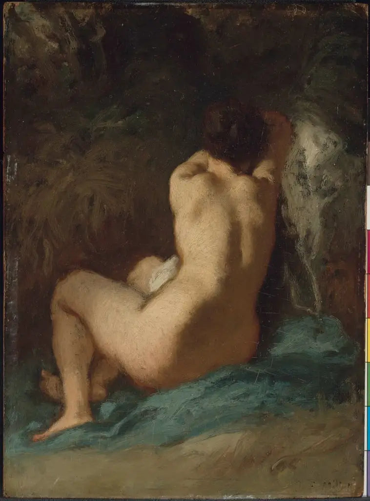 Nu zittend (De spijt) - Jean-François Millet