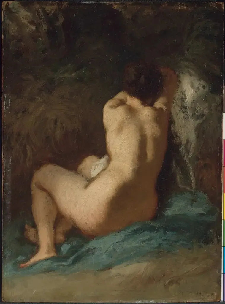 Nu zittend (De spijt) - Jean-François Millet