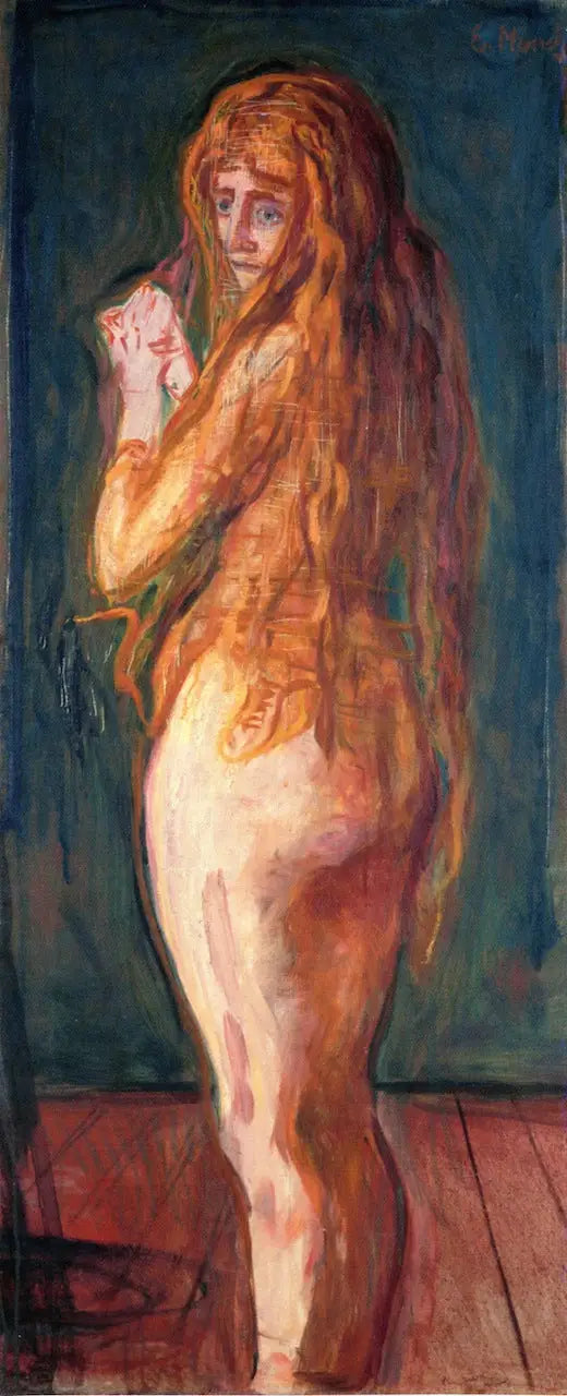 Nu met lange rode haren - Edvard Munch