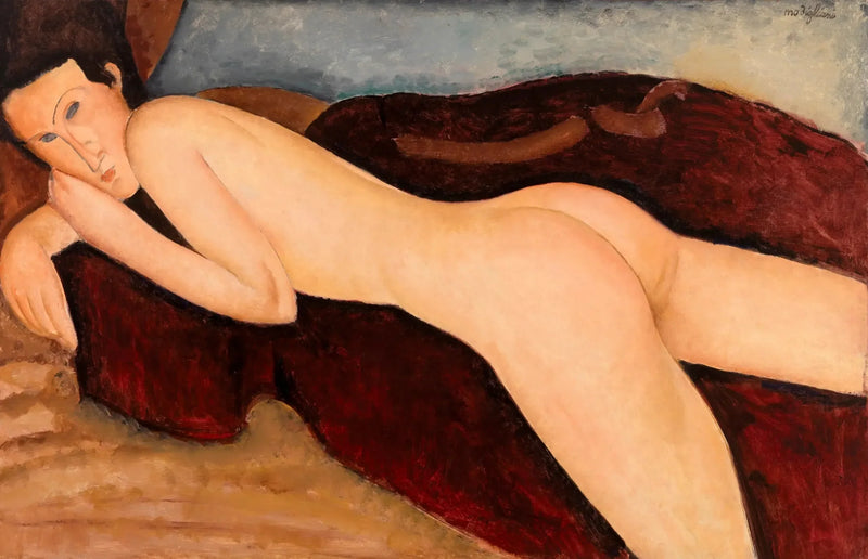 Nu liggend van achter - Amedeo Modigliani