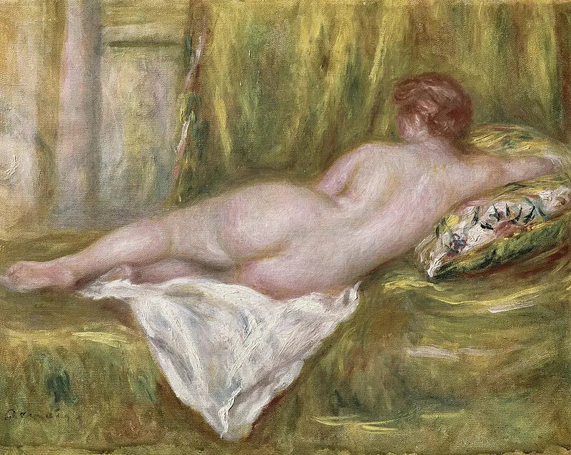 Nu liggend, gezien van achter - Pierre-Auguste Renoir