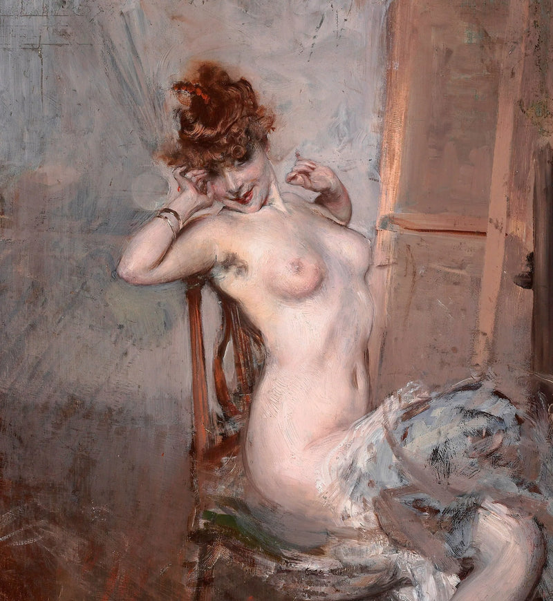 Nu de jonge vrouw zittend - Giovanni Boldini