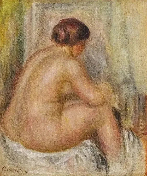Van achteren, zittend - Pierre-Auguste Renoir