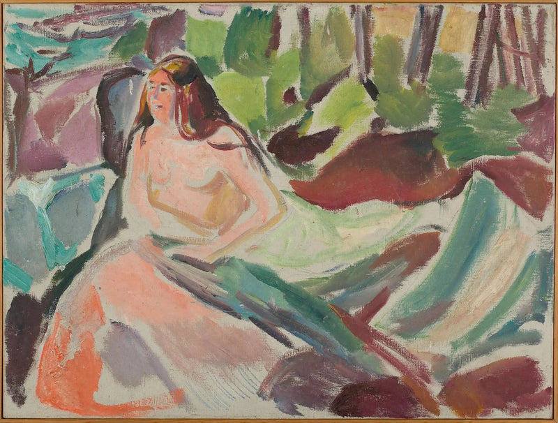 Nu in het bos - Edvard Munch