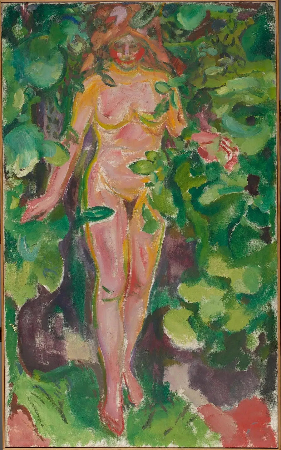 Vrouwelijk naakt in het bos - Edvard Munch
