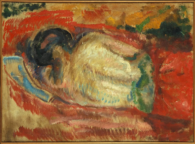 Vrouwelijk naakt van achter - Edvard Munch