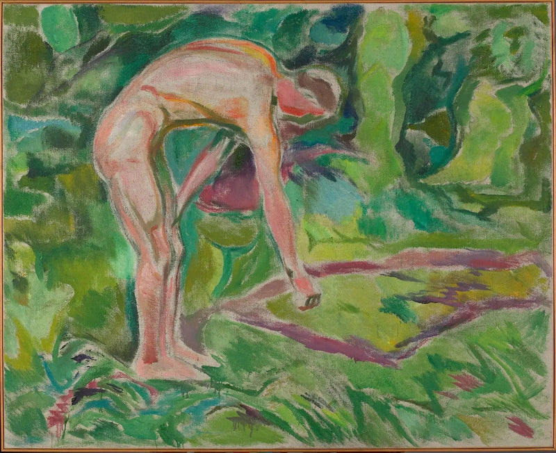 Nu man leunt naar voren in het bos - Edvard Munch