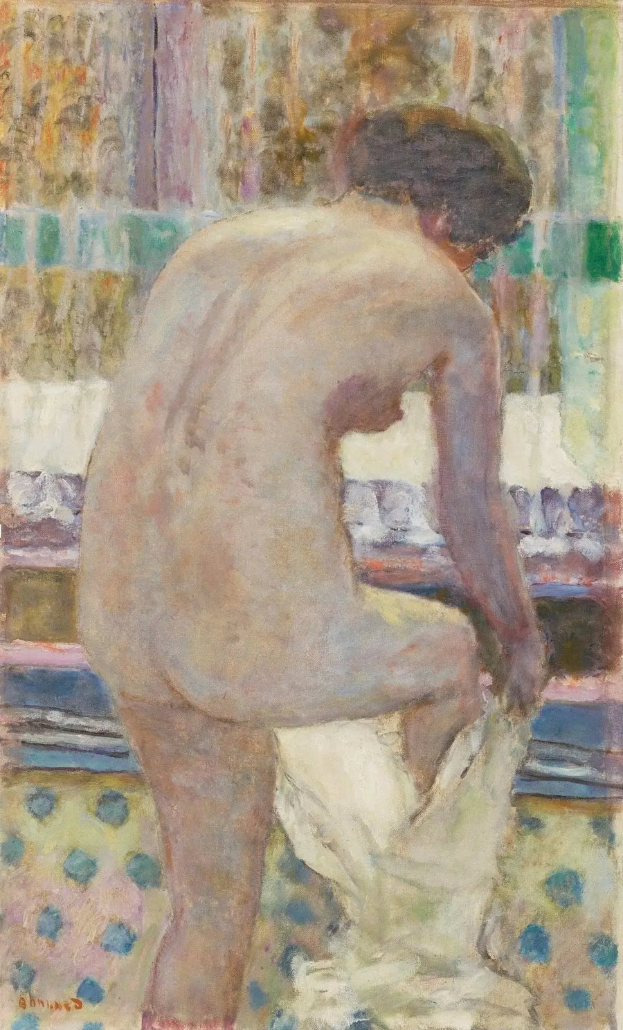 Nu zich aankleedend - Pierre Bonnard