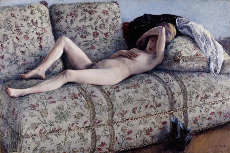 Nu op een bank - Gustave Caillebotte