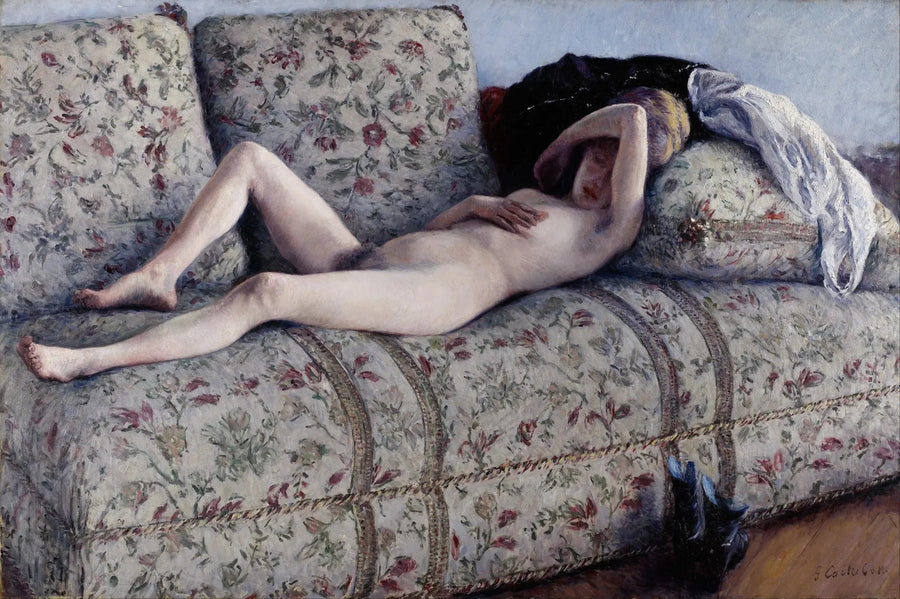 Nu op een bank - Gustave Caillebotte