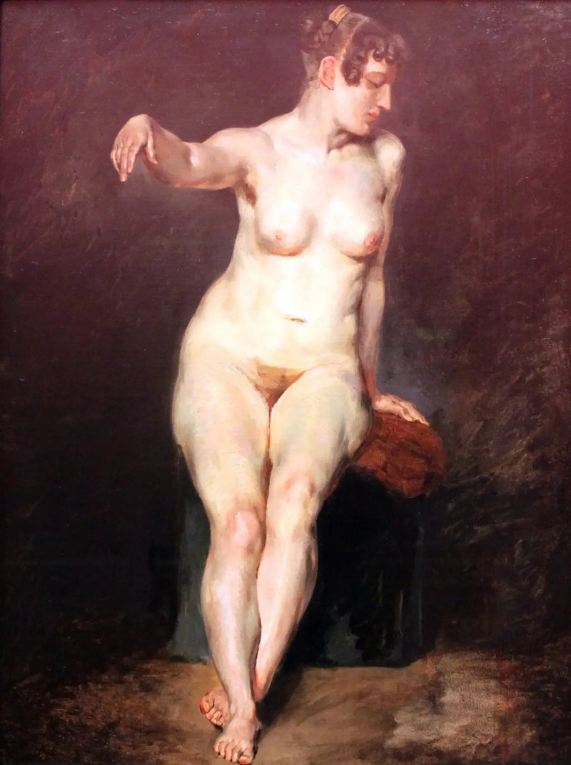 Naakte zittende, Mevrouw Roos - Eugène Delacroix