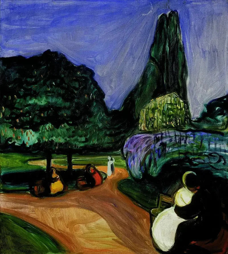 Zomeravond in Studenterlunden - Edvard Munch