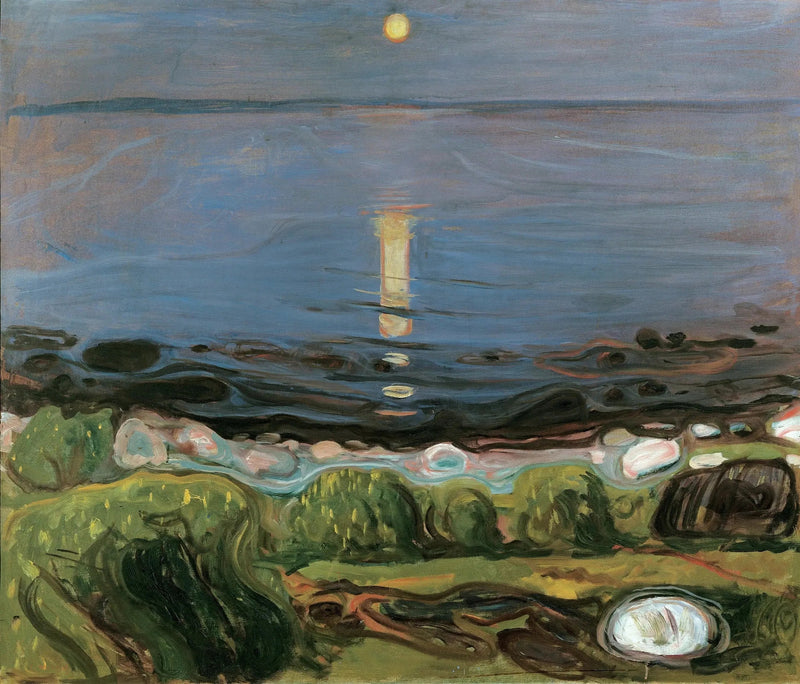 Zomeravond op het strand - Edvard Munch