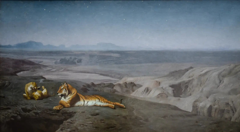 Nacht in de woestijn - Jean-Léon Gérôme