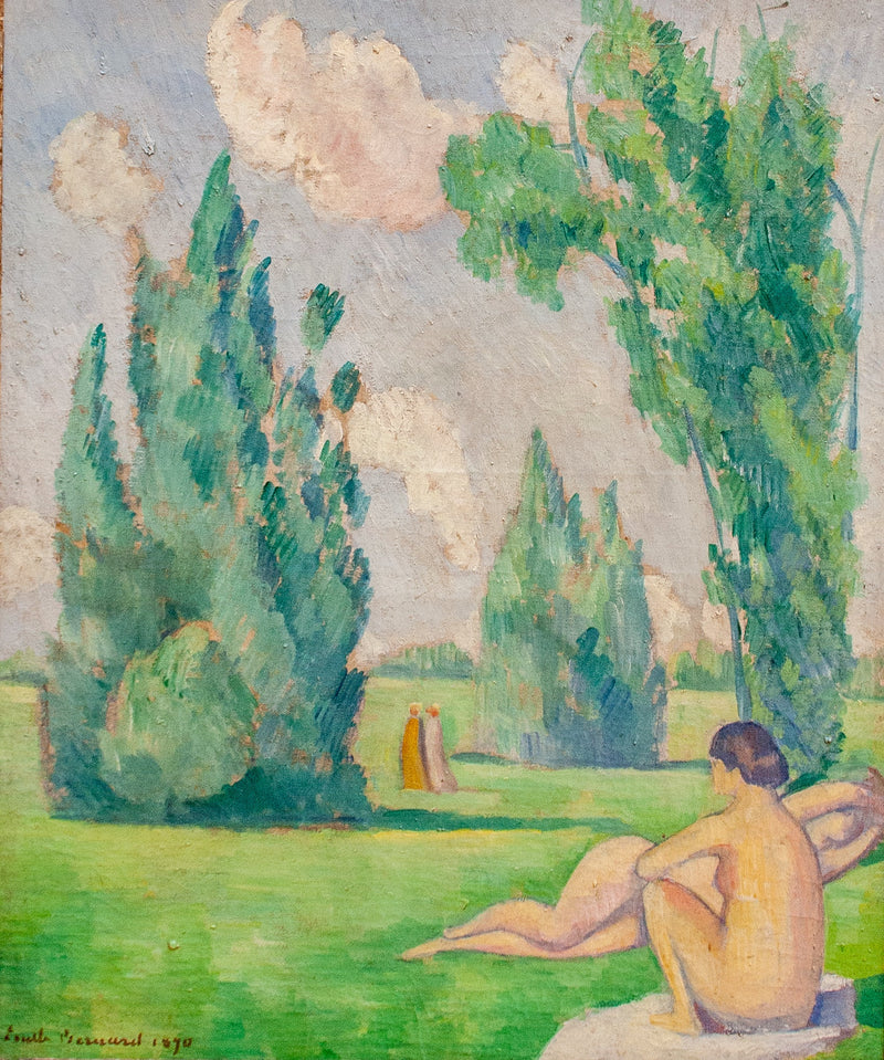 Nus in een landschap - Émile Bernard