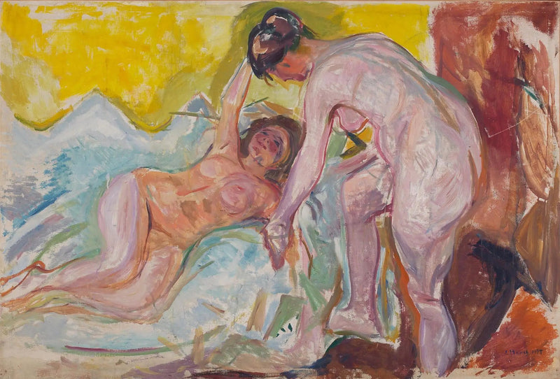 Vrouwelijke naakten, zittend en liggend - Edvard Munch