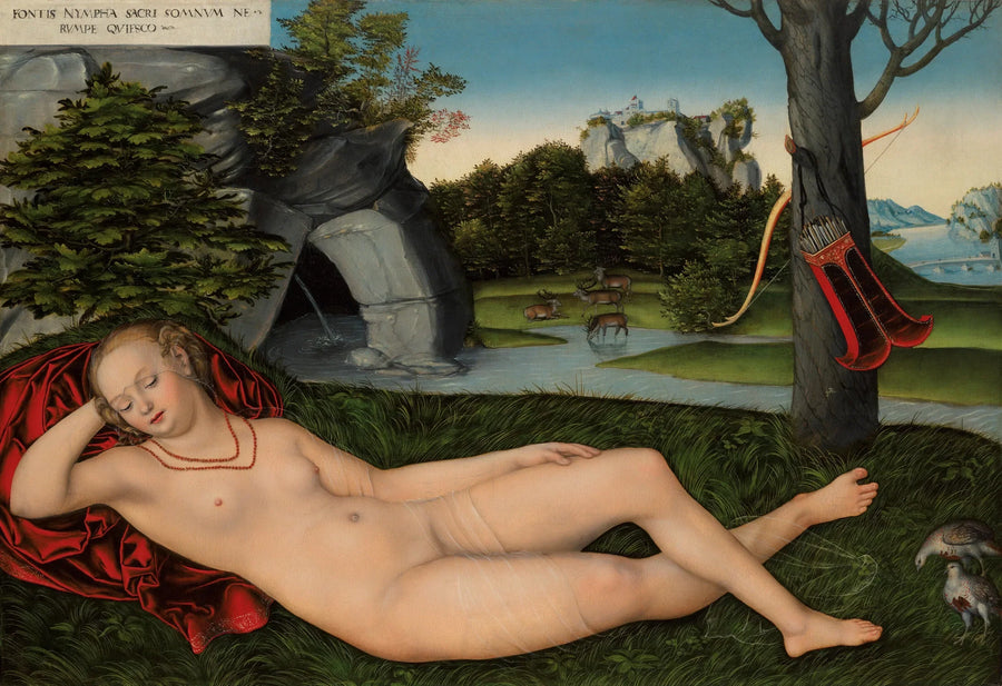 Liggende waternymphe - Lucas Cranach de Oudere