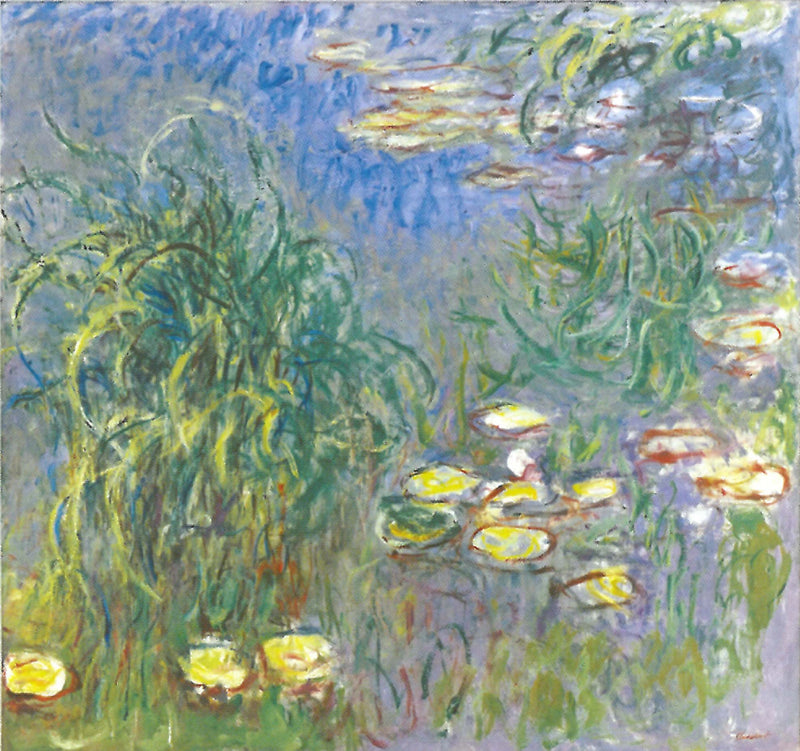 Waterlelies, boeket kruiden, Chichu W1817 - Claude Monet