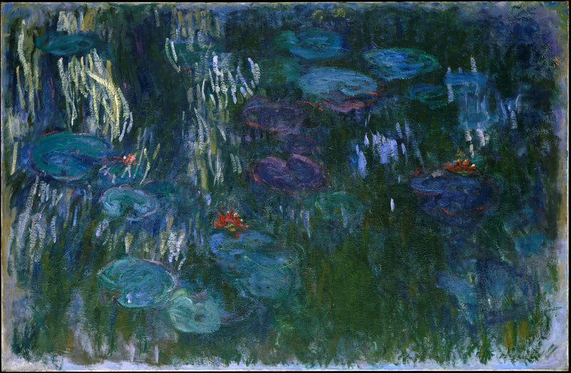 Waterlelies met wilgenreflecties, Met W1858 - Claude Monet