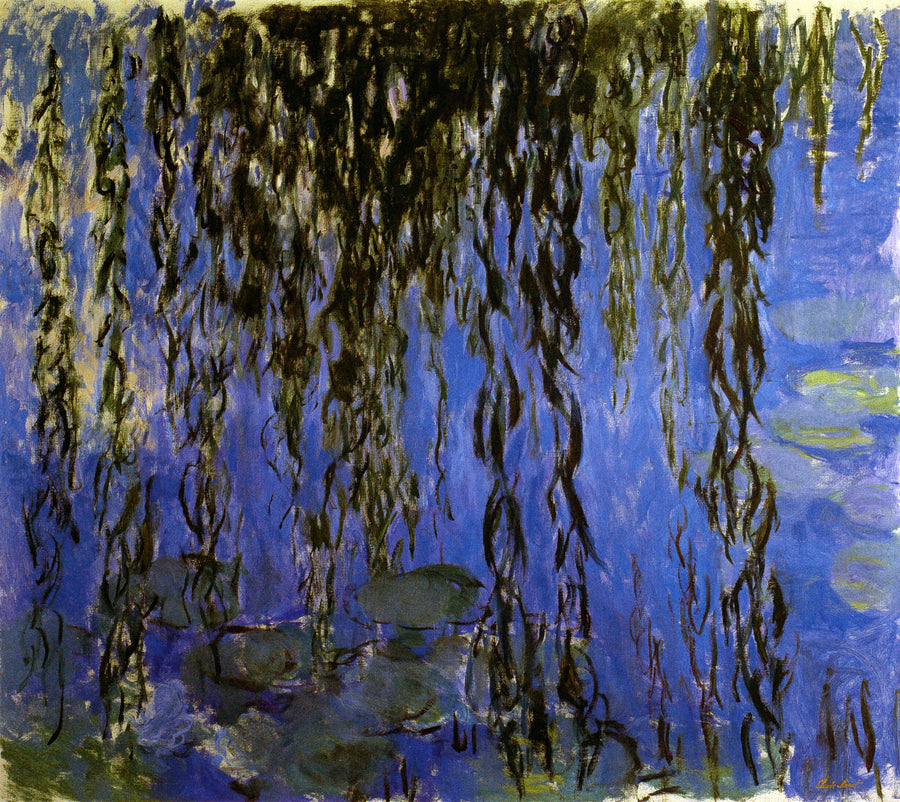 Waterlelies met wilgentakken - Claude Monet