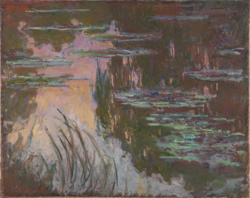 Waterlelies bij zonsondergang W1719 - Claude Monet
